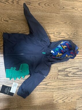 London Fog Navy Jacket with Multicolor Dino Lining